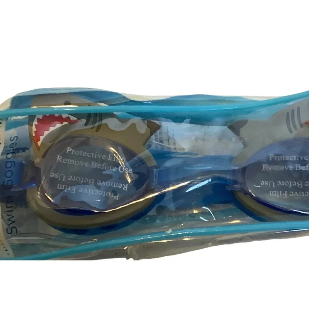Stephen Joseph Kids Swim Goggles With‎ Shark Design Protective Film Antifog NEW